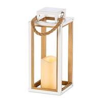 Gerson 11.8" Wood Battery Operated LED Candle with Timer