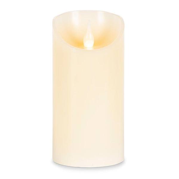 3" x 6" Bisque Wavy Edge Battery Operated LED Wax Candle Light with Timer