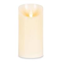 Gerson 3" x 6" Bisque Wavy Edge Battery Operated LED Wax Candle Light with Timer