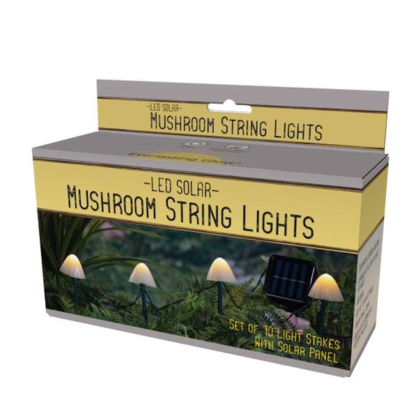 10 Mushroom Solar String Stake Light 