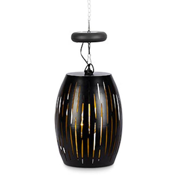 8.7" Black Metal Hanging Lantern
