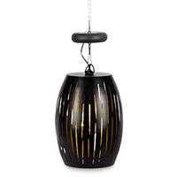 Gerson 8.7" Black Metal Hanging Lantern