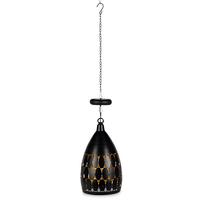 Gerson 10.2" Black Metal Hanging Lantern