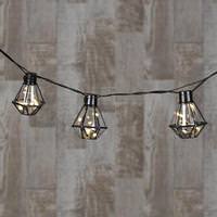 Gerson 10 Black Garland with Shade Clear Electric Patio Light String