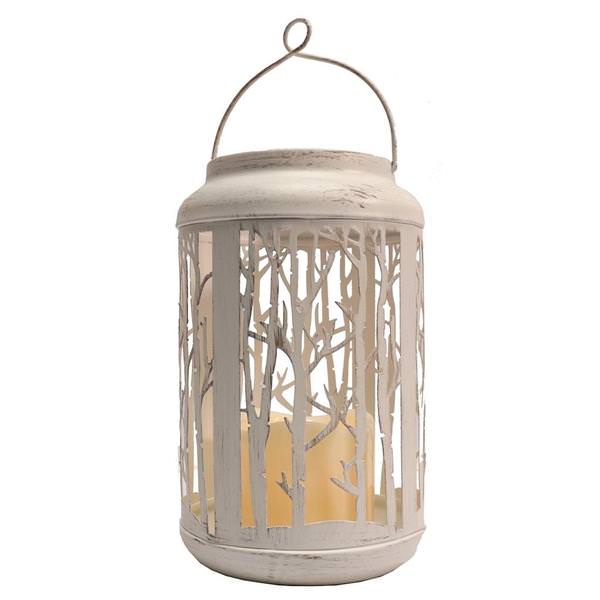 7.3" Battery Operated Winter Forest Lantern