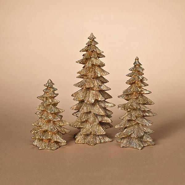 9.45" Gold Tree (Set of 3)