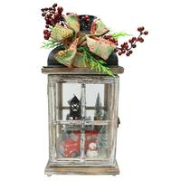 Gerson 15" LED Battery Operated Wood Holiday Lantern