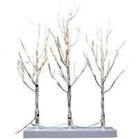 View 2' Electric Artificial Lighted Birch Tabletop Trees
