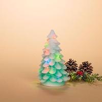 View 6.9" Green Battery Operated Lighted Christmas Tree