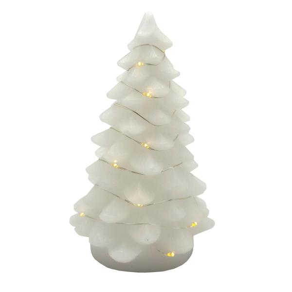 6.9" White Battery Operated Lighted Christmas Tree