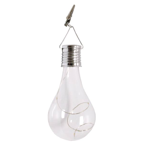 6" Solar Bulb with Clip and Warm White Micro String Inside