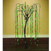 Gerson 5' Artificial Green Willow Electric LED Lighted Tree (240 Green Lights)
