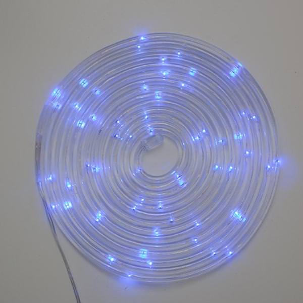 15' 60 Blue Micro LEDs Silver Wire Battery Operated Multifunction Clear Rope Light with Timer