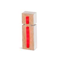 View 5" Battery Operated Red LED Tube Lighted Letter "i"