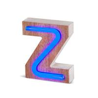 View 5" Battery Operated Blue LED Tube Lighted Letter "z"