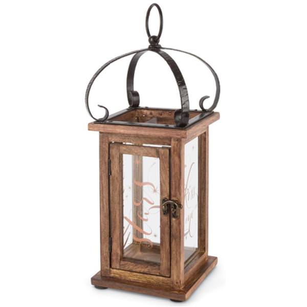 Copper Kiss Me Message Lantern