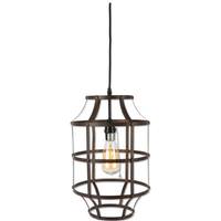 Gerson 30 watt 1 Light 10" Diameter (Medium Screw Base) Black Edison Bulb Rustic Pendant Light Fixture