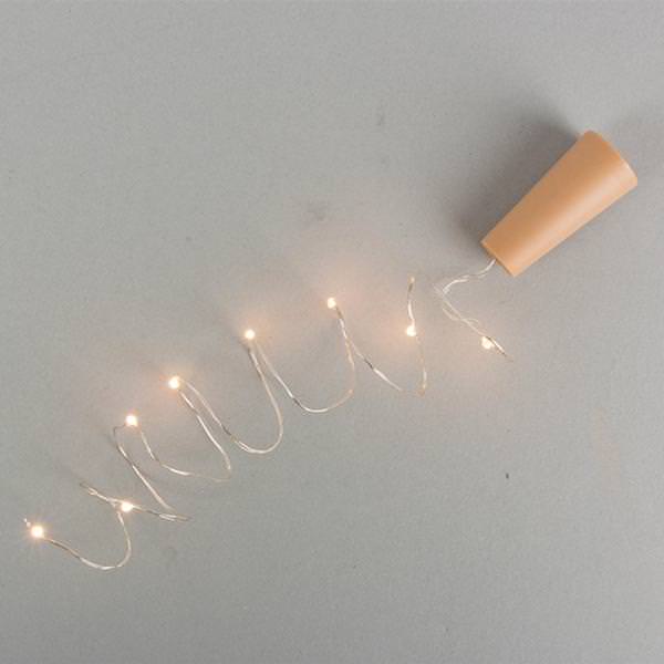 30" Brown Battery Operated LED Wine Bottle Stopper