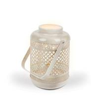 Gerson 11.8" Grey Metal Battery Operated Micro LED Lantern with Timer