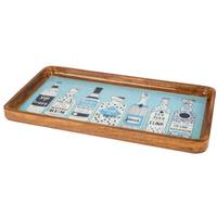 Gerson Blue Bar Pattern Serving Tray