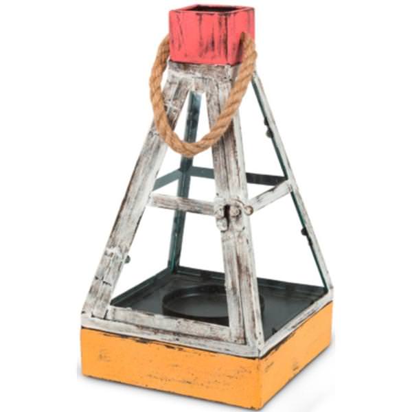 11.8" x 6.3" Metal Buoy Shaped Candle Holder