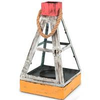 Gerson 11.8" x 6.3" Metal Buoy Shaped Candle Holder