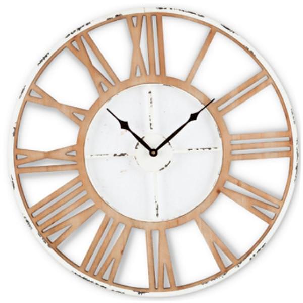 24" Wooden Battery Operated Wall Clock
