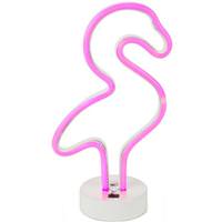 Gerson 12.2" Neon Lighted Pink LED Flamingo