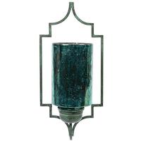 Gerson 17" Verdigris Glass Wall Sconce