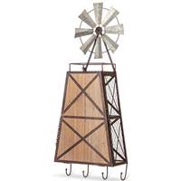 Gerson Windmill Beverage Bar with Drop Down Bar and Hanging Drinkware Holder