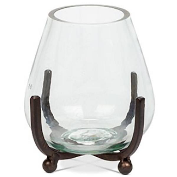5" Glass Candle Holder