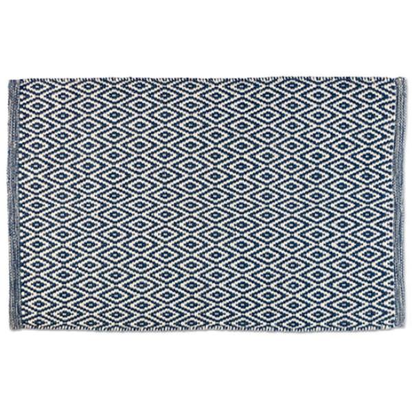 24" Blue and Ivory Rug