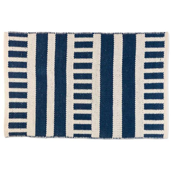24" Blue and Ivory Rug