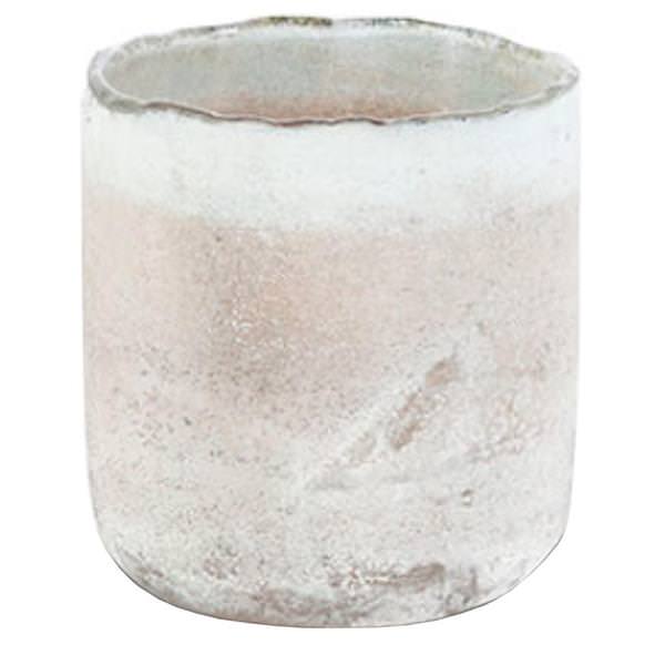 4" Textured Glass Cylinder