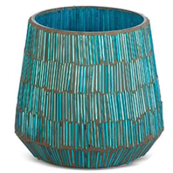 4.25" Blue Tapered Vase