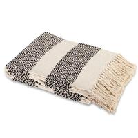Gerson 60" x 50" Ivory Woven Cotton 