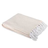 Gerson 60" x 50" Ivory Woven Cotton 