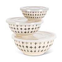 View Black and White Fade Design Bowls (Set of 3)