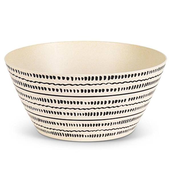 9.45" Black and White Bowl