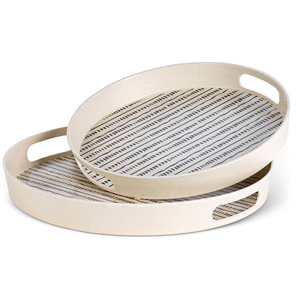 13.5" and 11.8" Wood Tray (Set of 2)