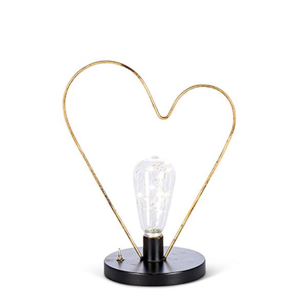 12.4" Heart Shaped Warm White LED Pineapple