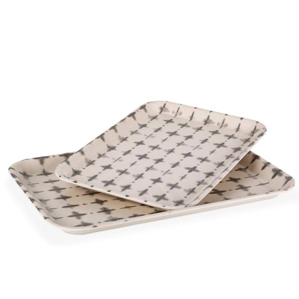 15.4" and 13.4" Wood Tray (Set of 2)