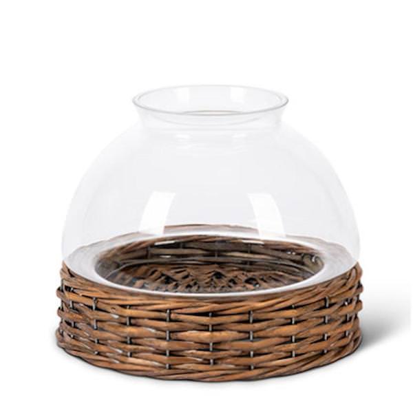 8.6" Glass Candle Holder