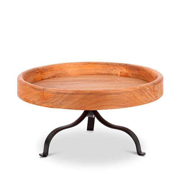 7" Wood Candle Holder