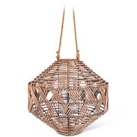 Gerson 18.5" x 19.7" Metal and Gray Lantern with Glass Cylinder 