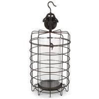 Gerson Metal Pulley Hange Candle Holder with Glass Cylinder