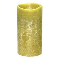 Encandra 3" x 6" Sage (Pine Scented) Wavy Edge Battery Operated LED Wax Candle Light with Timer
