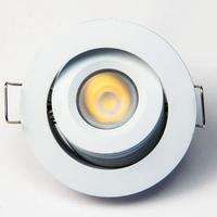 GM Lighting 2.8" 6 watt 120 volt 3000K Natural White White Finish Adjustable Gimbal LED Mini Downlight