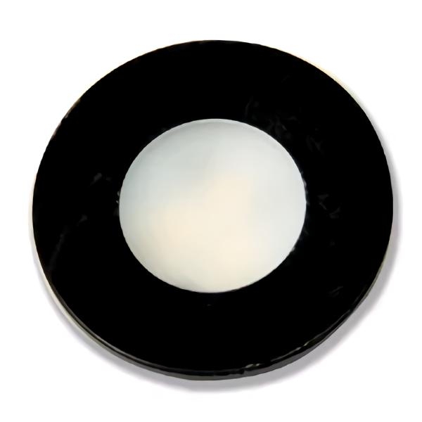 1.2 watt 12 volt 3000K Black Dimmable Mini Puck Light