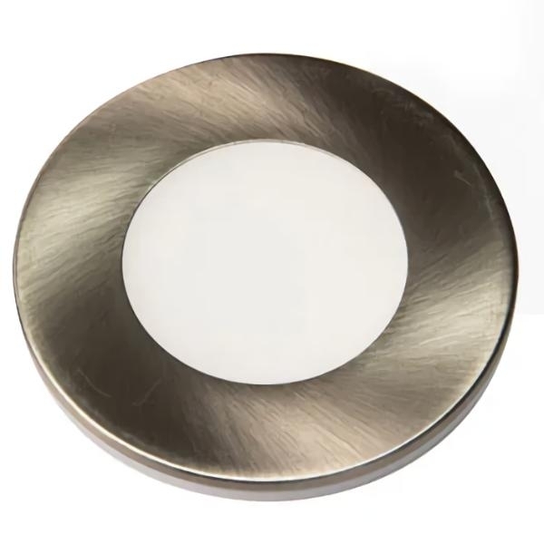 2.2 watt 12 volt 3000K Brushed Nickel Dimmable Slim Puck Light